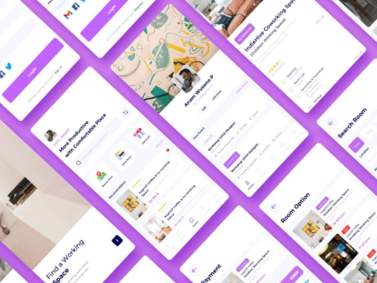 Coworking Space UI Kit  - Free Figma Template