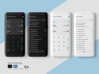 Currency Converter Dark & Light  - Free Figma Template