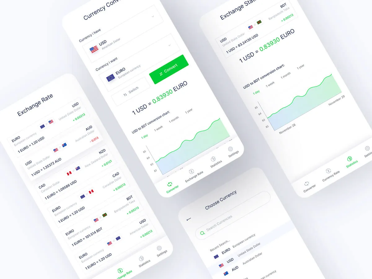 Currency Converter iOS App  - Free Figma Template