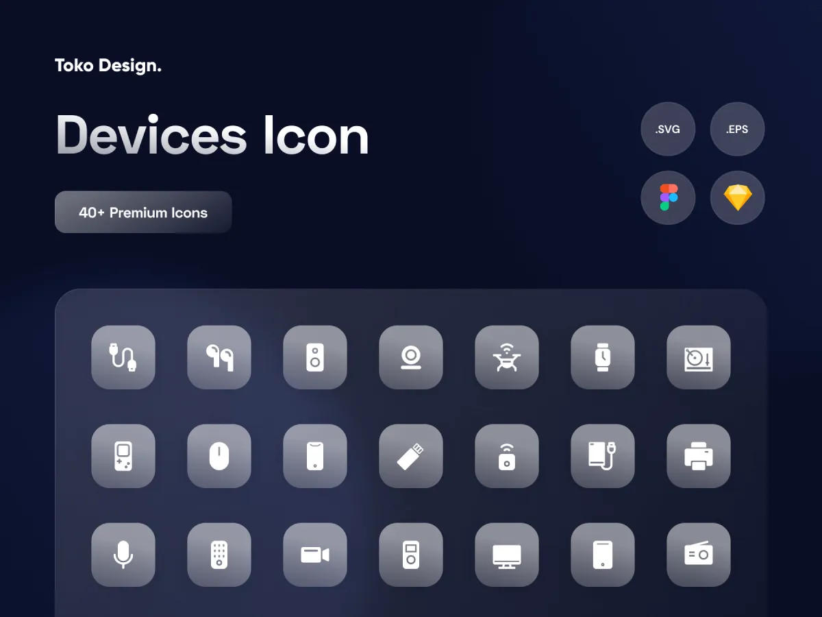 Devices Icon Pack  - Free Figma Template