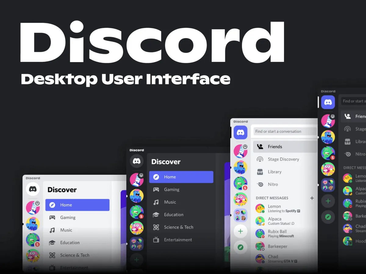 Discord Desktop UI Kit  - Free Figma Template