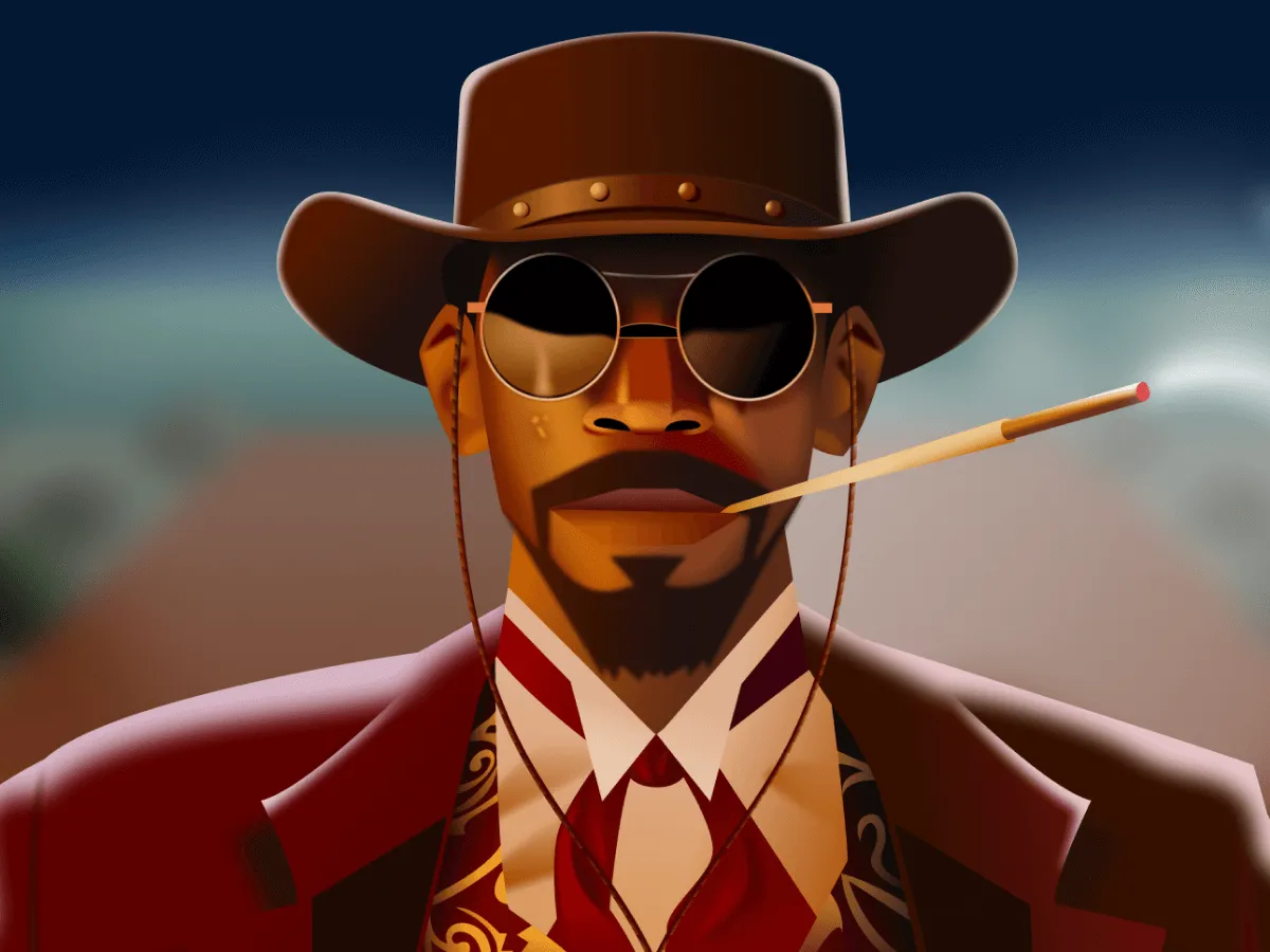 Django Movie Vector Illustration  - Free Figma Template