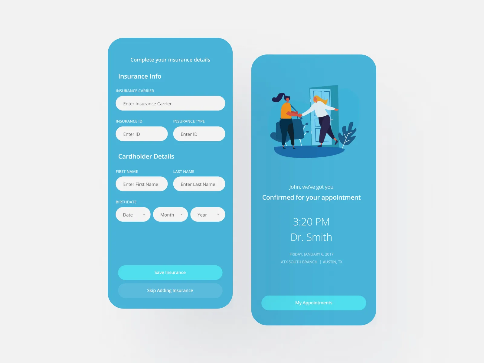 Doctor Appointment iOS App  - Free Figma Template