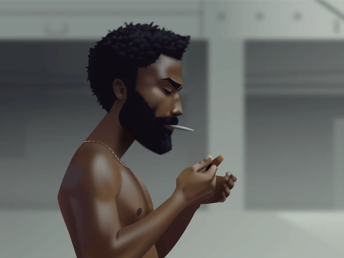 Donald Glover Vector Illustration  - Free Figma Template