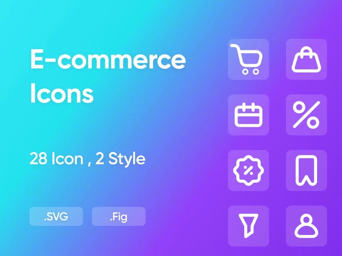 E-commerce Icons  - Free Figma Template