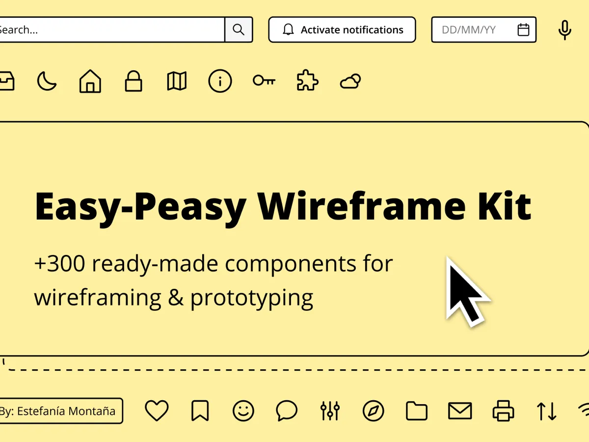 Easy-Peasy Wireframe Kit  - Free Figma Template