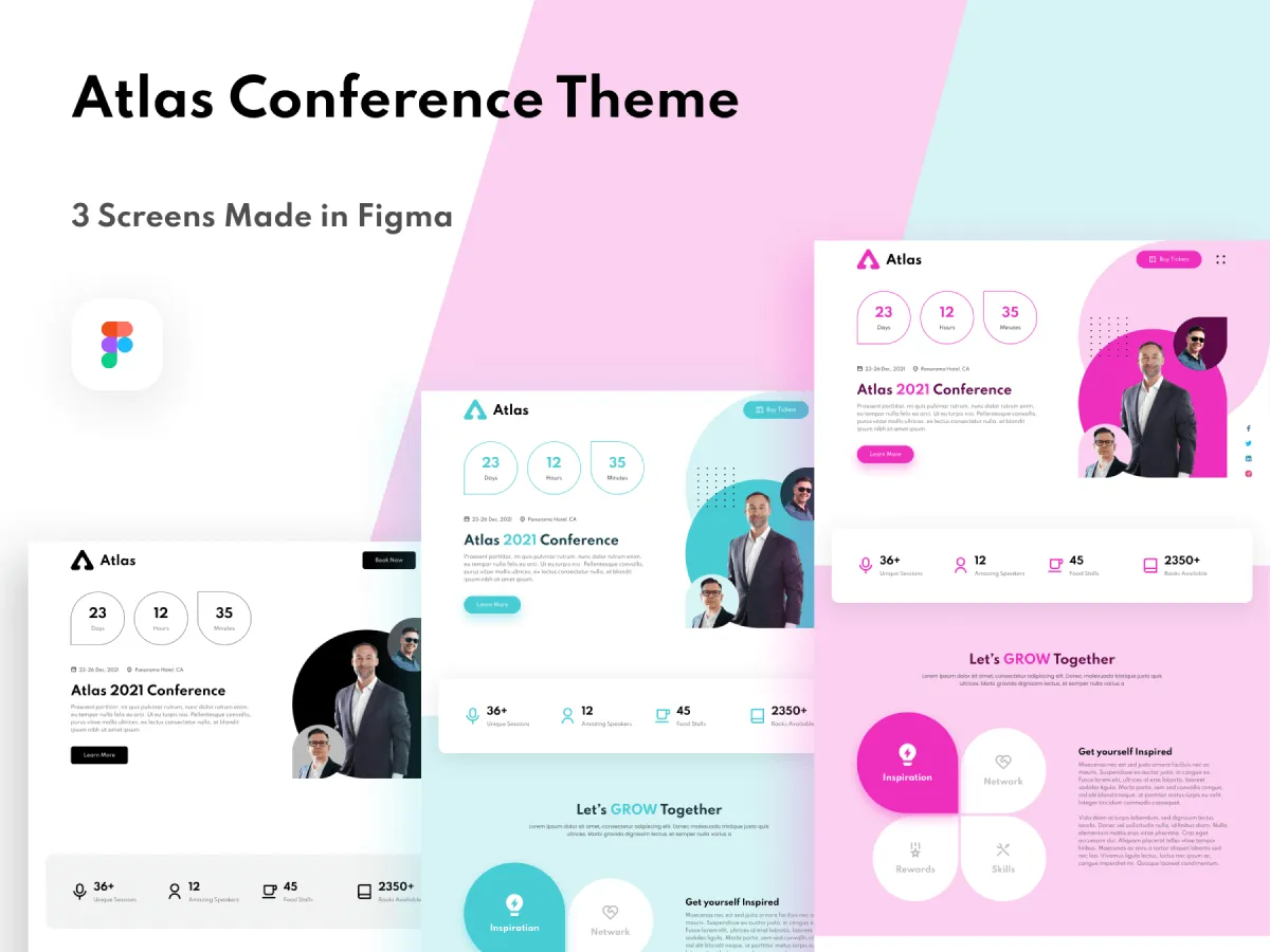 Event Landing Page Kit  - Free Figma Template