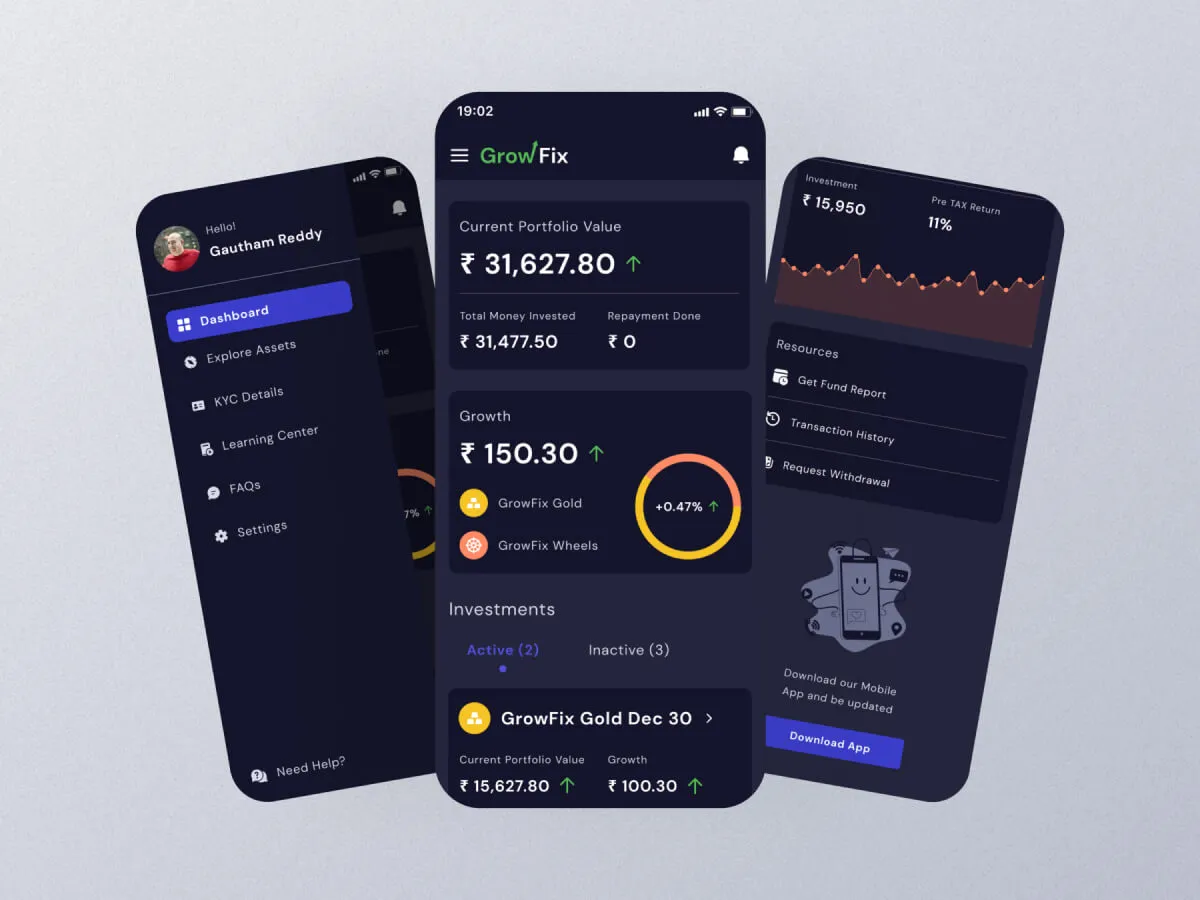 Financial Dashboard UI Kit  - Free Figma Template