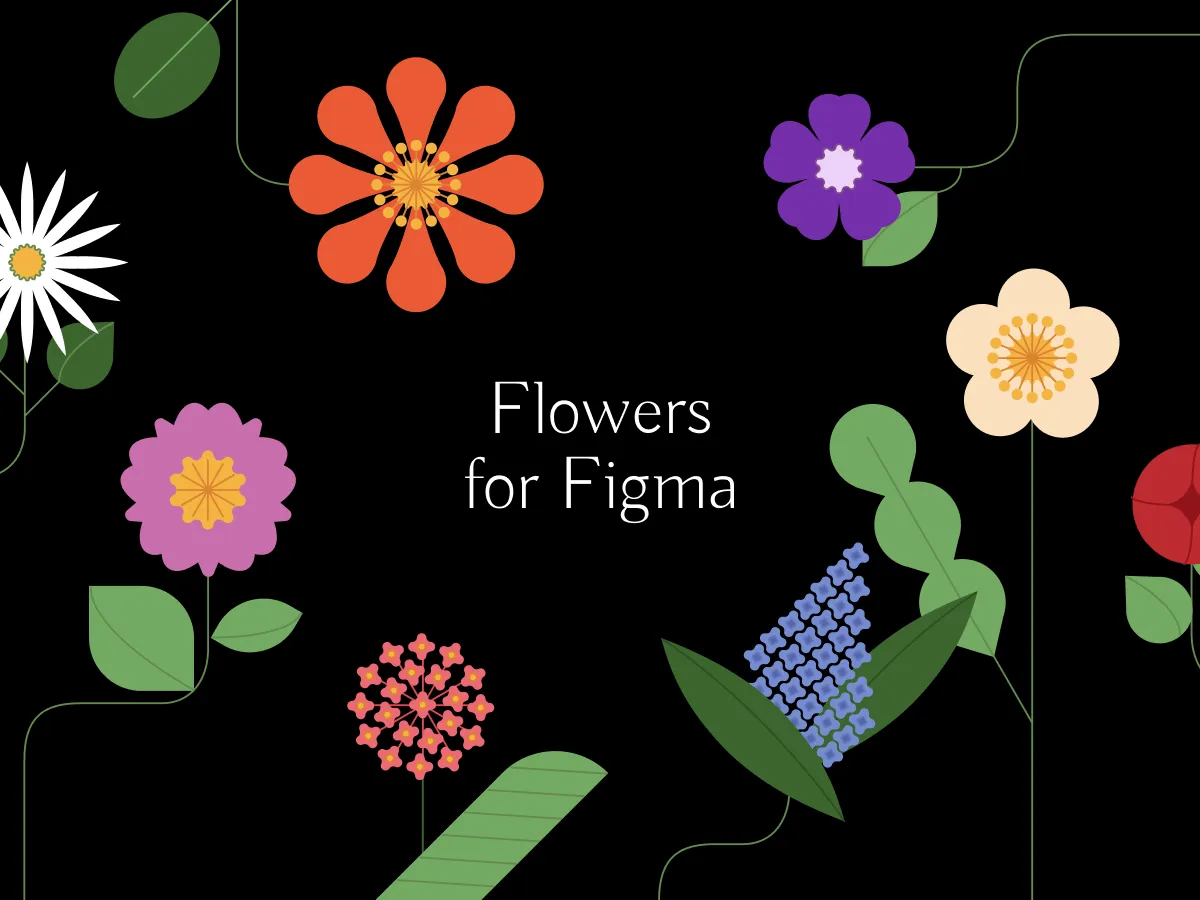 Flower Illustrations Pack  - Free Figma Template