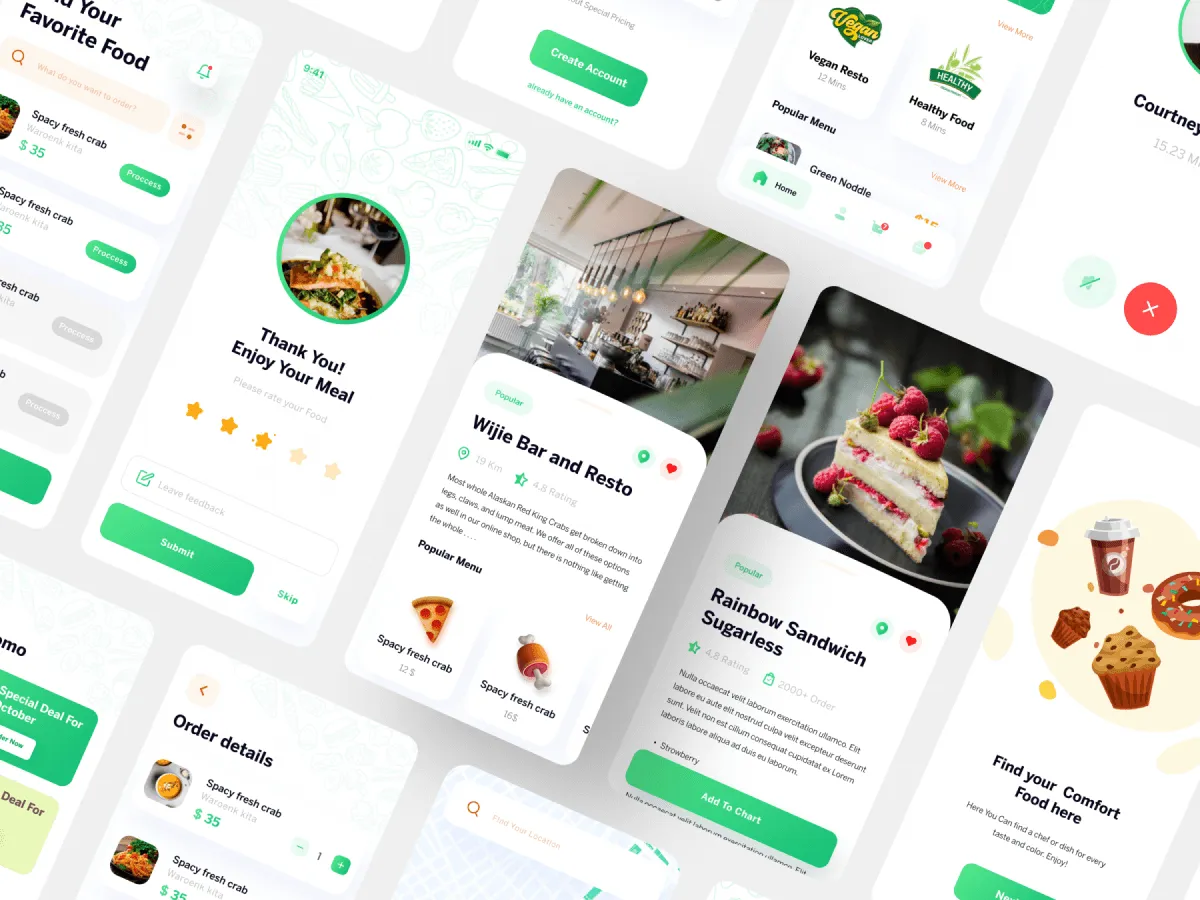 Food Ninja – Food App UI Kit  - Free Figma Template