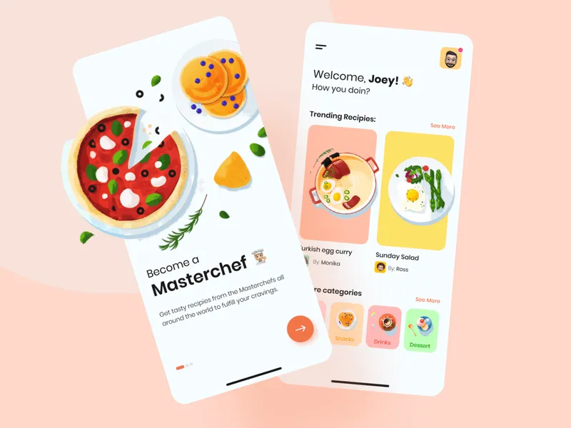 Food Recipe App  - Free Figma Template