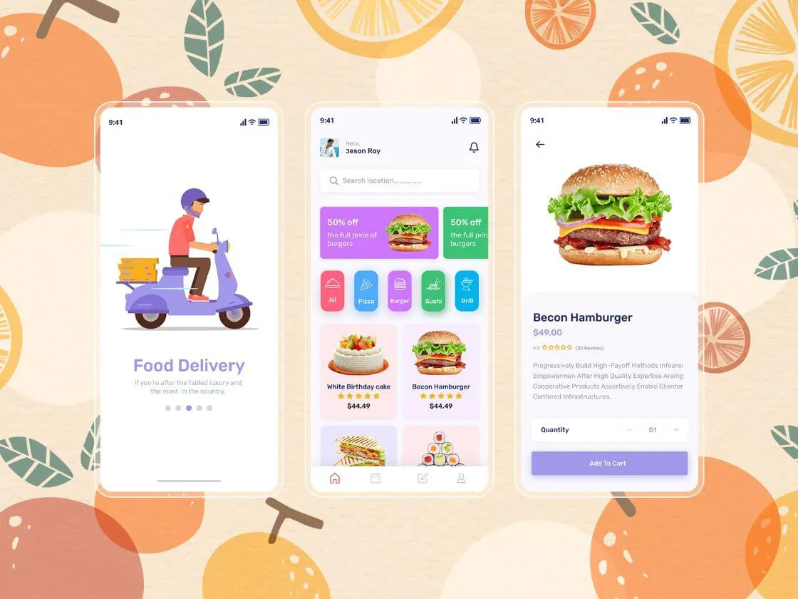 FoodLand – Food Delivery UI Kit  - Free Figma Template