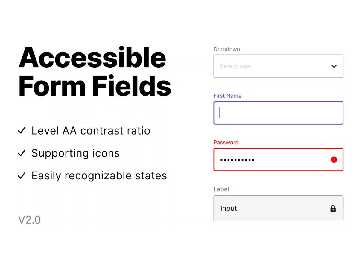 Form Fields UI Kit  - Free Figma Template