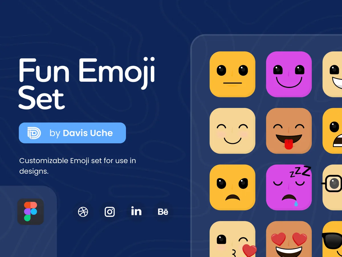 Fun Emoji Icons Set  - Free Figma Template