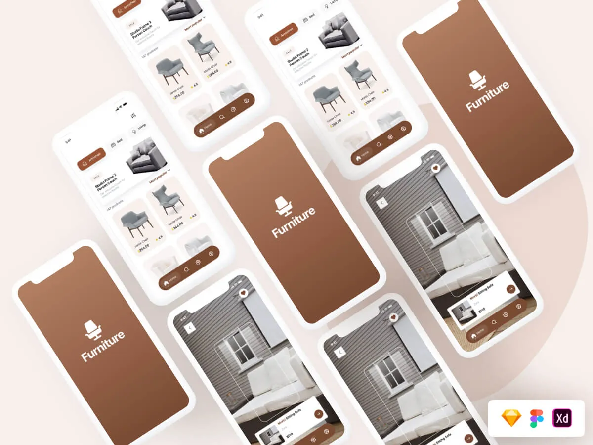 Furniture UI App  - Free Figma Template