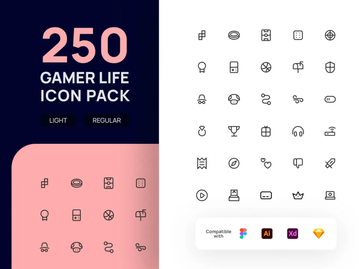 Gamers Icon Pack  - Free Figma Template
