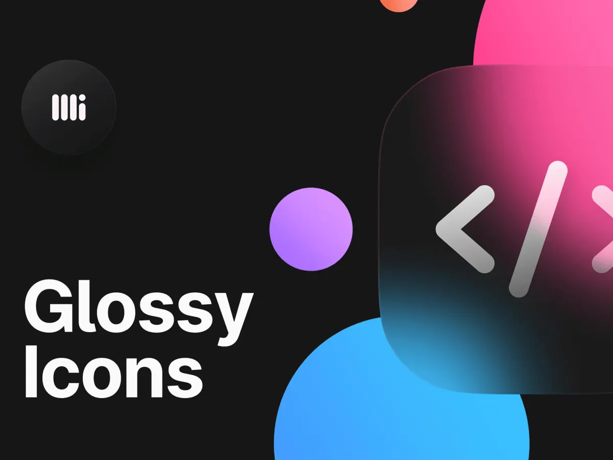 Glossy Icons  - Free Figma Template