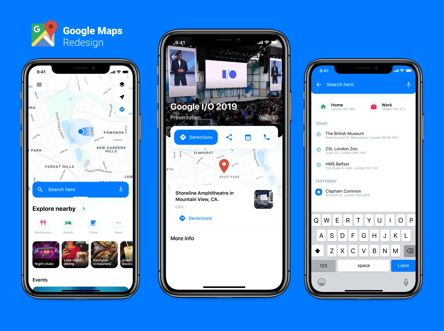 Google Maps Redesign  - Free Figma Template