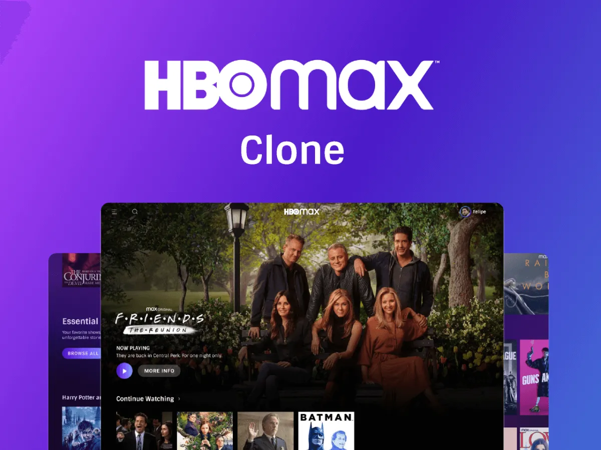 HBO MAX Clone UI Kit  - Free Figma Template