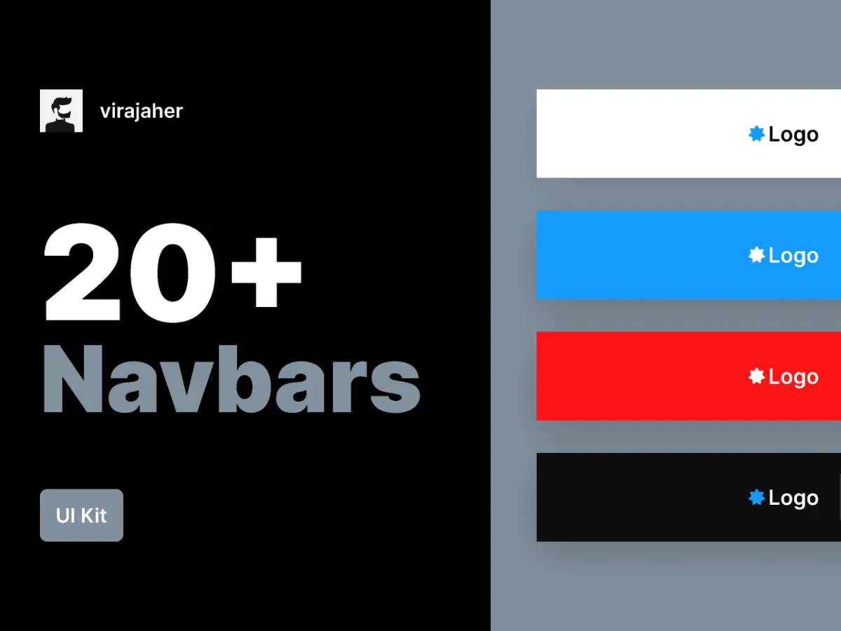 Header & Navbars UI Kit  - Free Figma Template