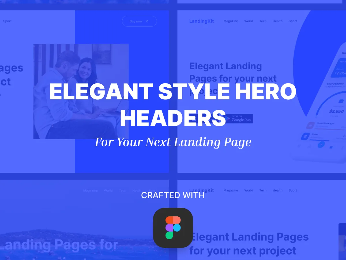 Hero Headers Kit  - Free Figma Template