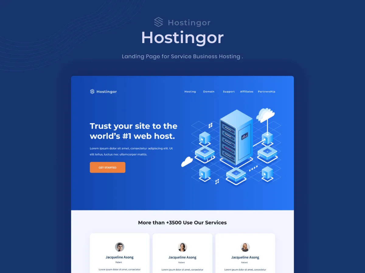Hosting Website Template  - Free Figma Template