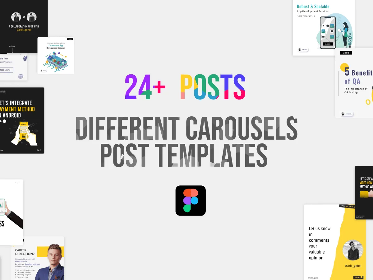 Instagram Carousel Templates  - Free Figma Template