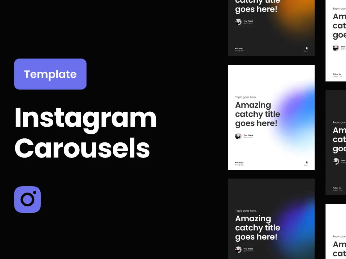 Instagram Carousels  - Free Figma Template