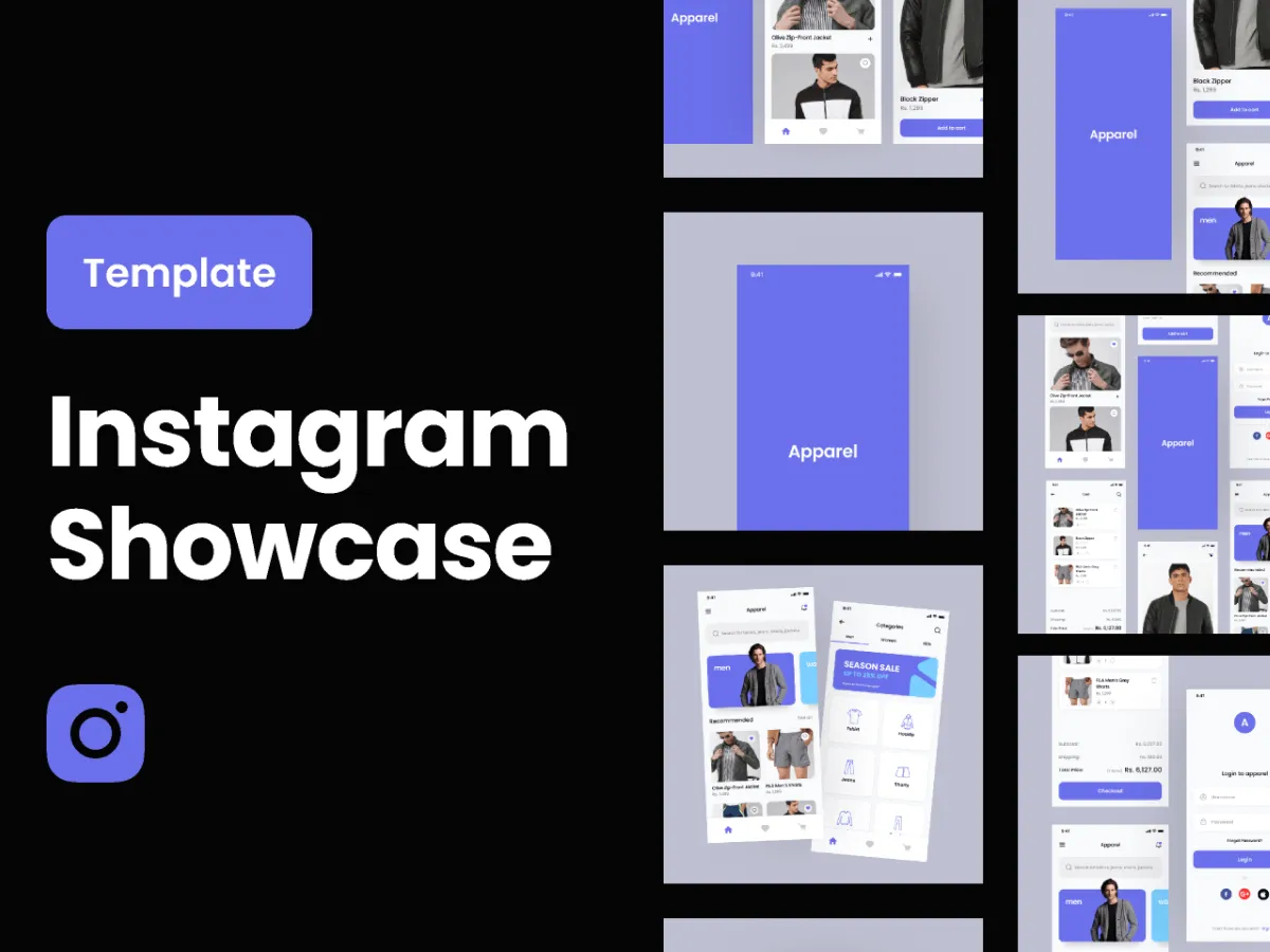 Instagram Showcase Templates  - Free Figma Template