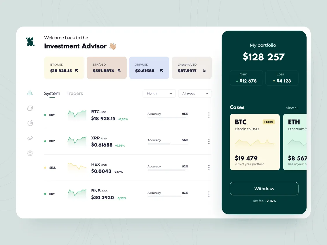 Investment Advisor App  - Free Figma Template