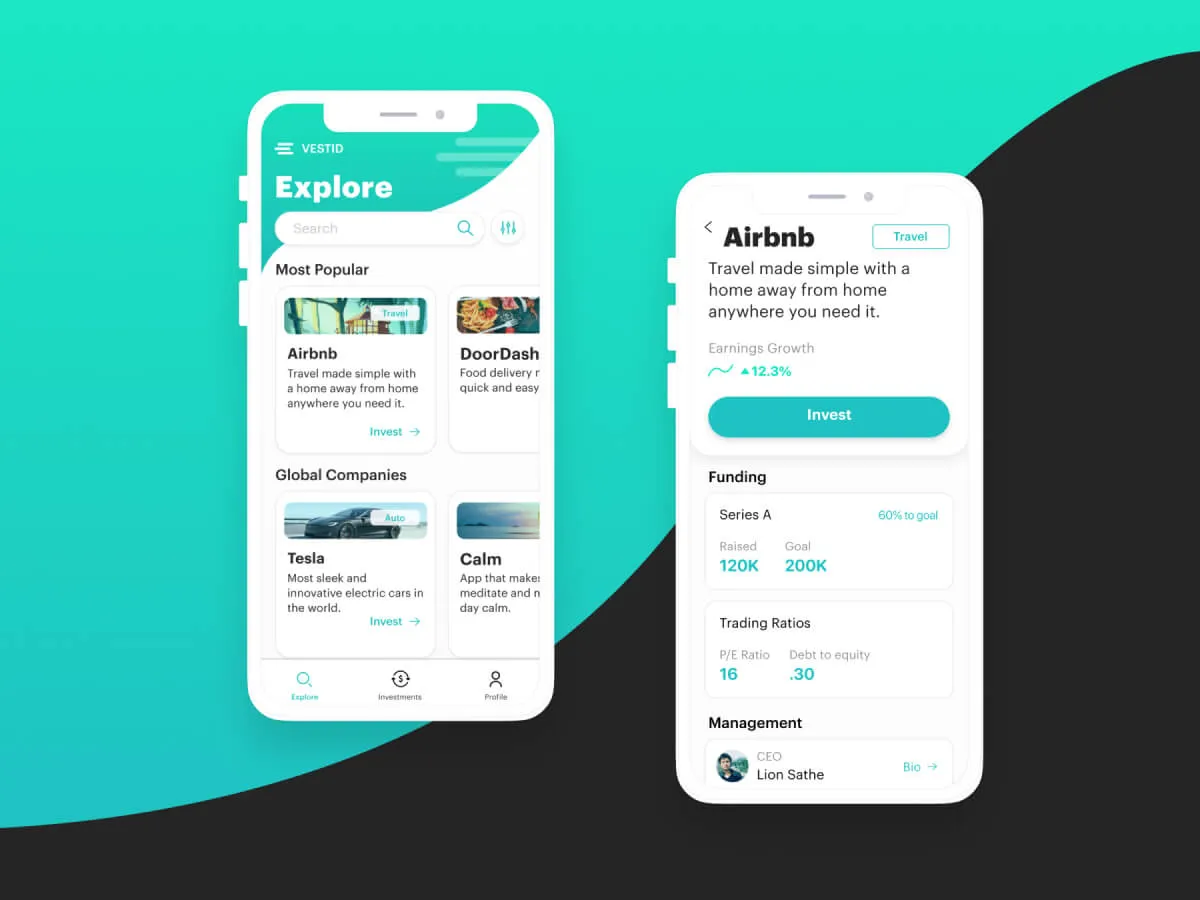 Investment App UI Kit  - Free Figma Template