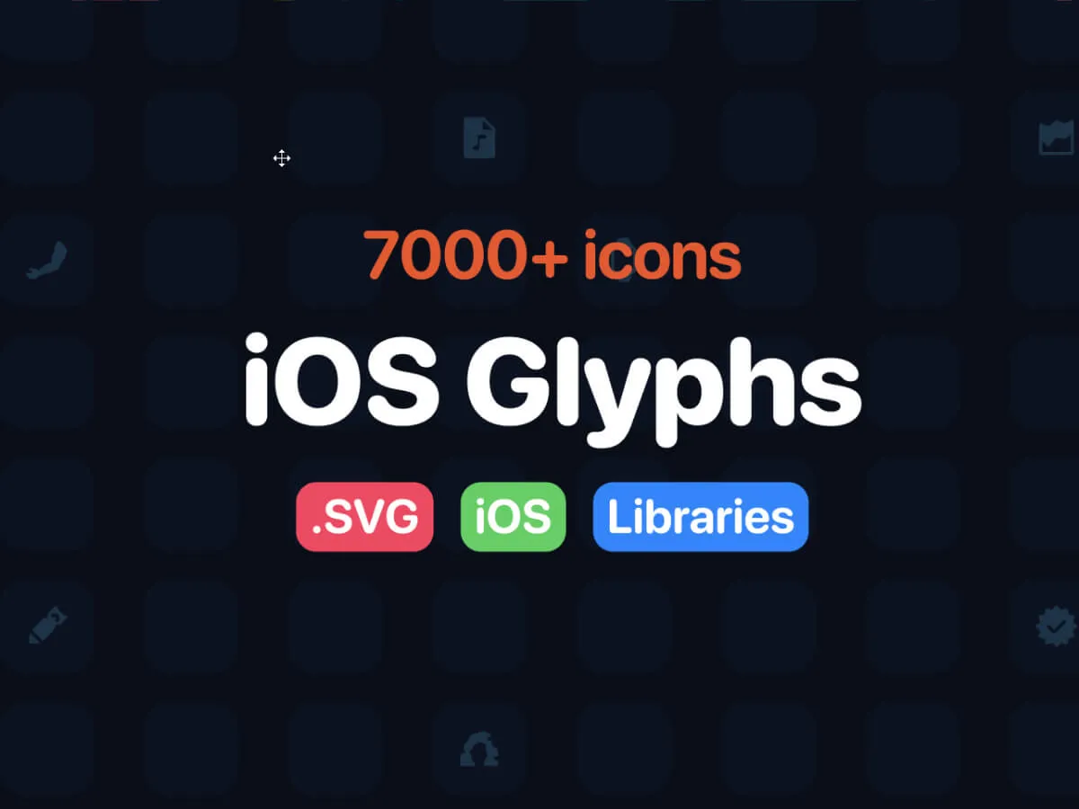 iOS Glyphs Icons  - Free Figma Template