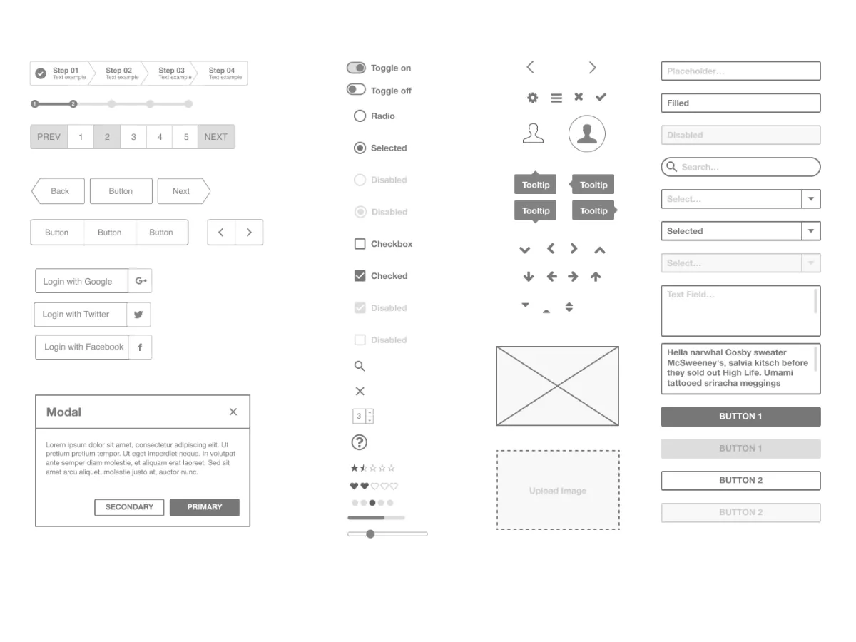 Ironhack Wireframe UI Kit  - Free Figma Template