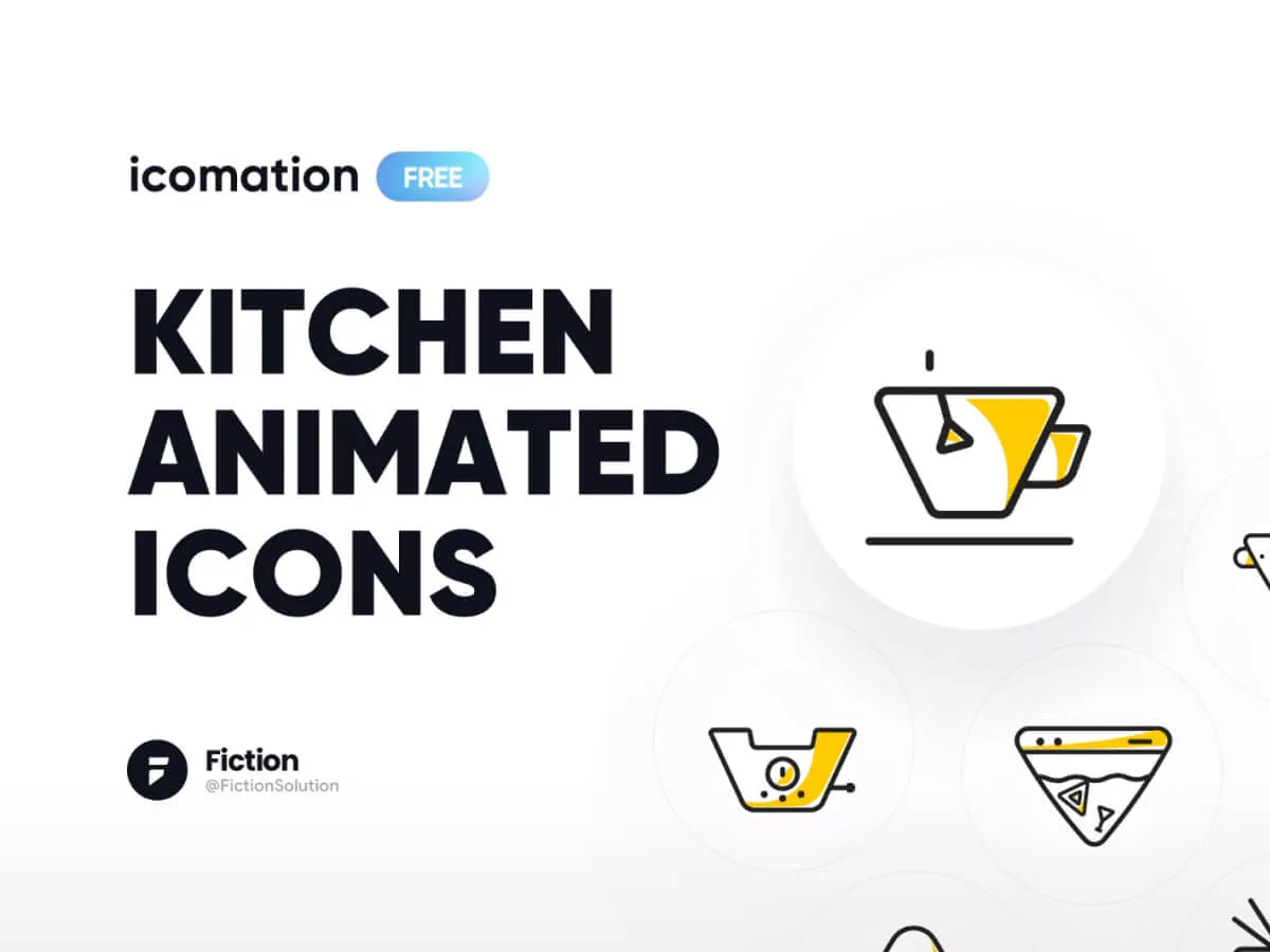 Kitchen Animated Icons  - Free Figma Template