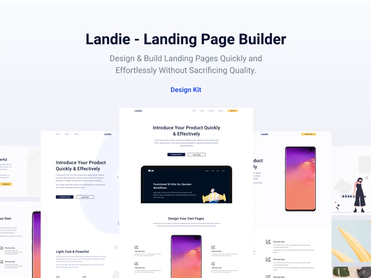 Landing Page Builder  - Free Figma Template
