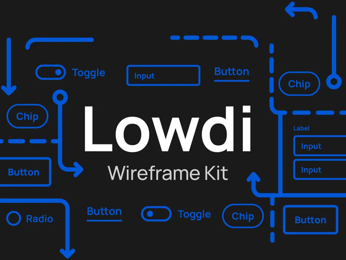 Lowdi – Wireframe Kit  - Free Figma Template