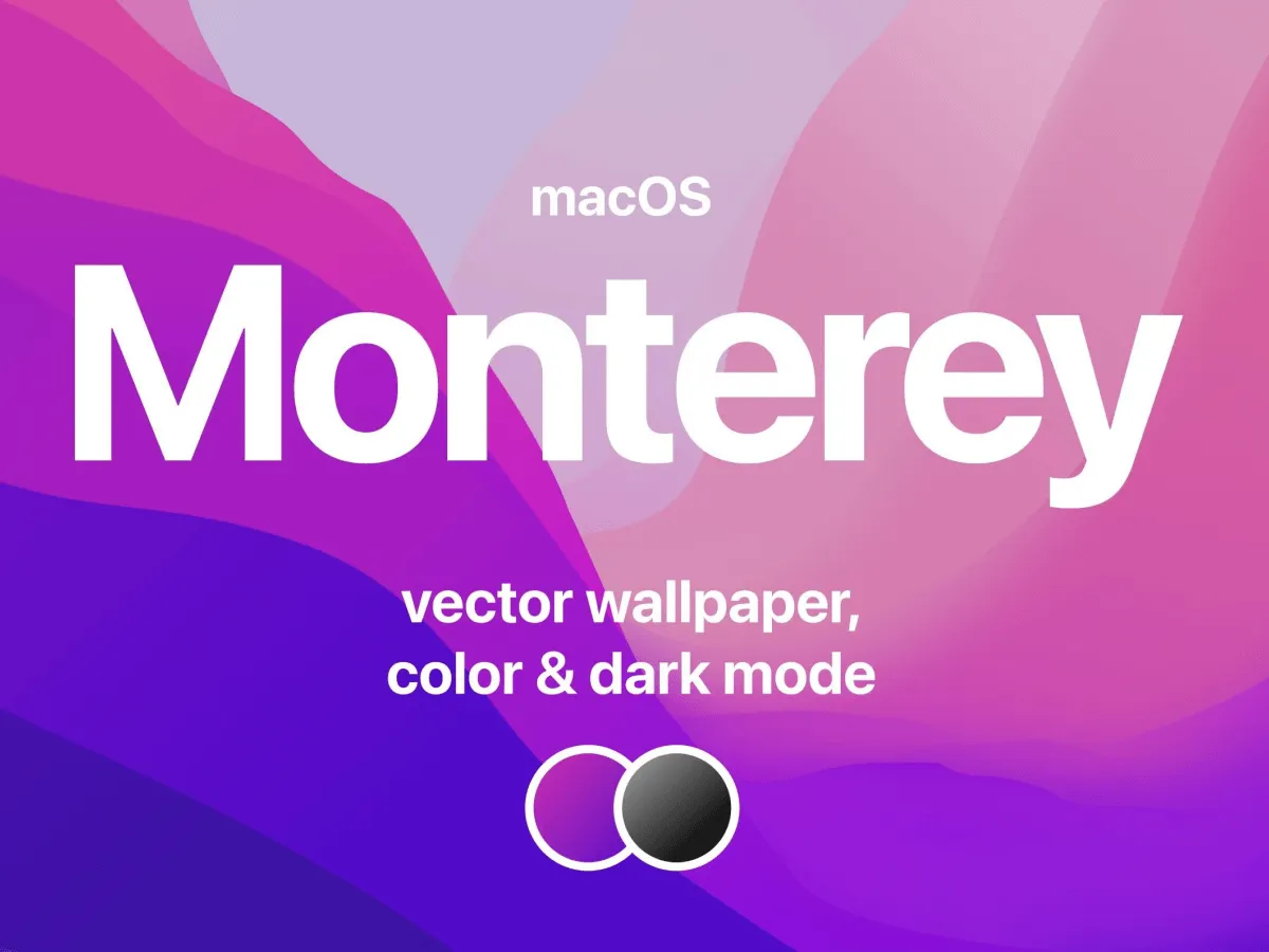 macOS Monterey Vector Wallpaper  - Free Figma Template