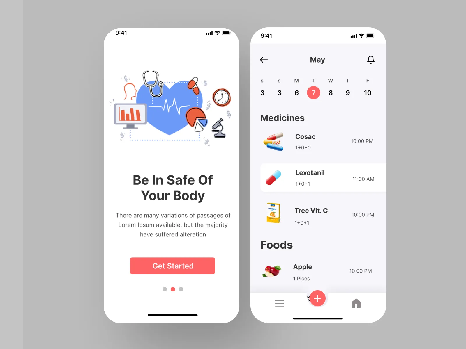 Medicine Reminder App UI Kit  - Free Figma Template