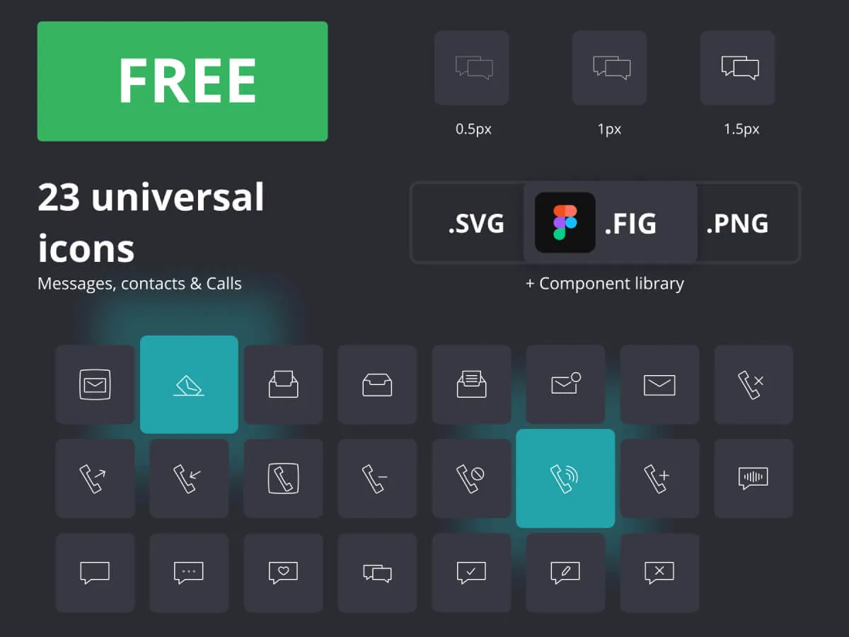 Message Icons  - Free Figma Template