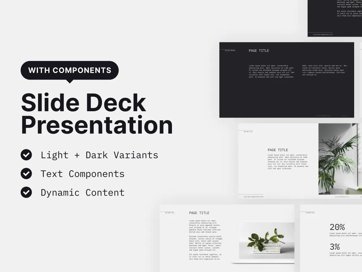 Minimal Slide Deck Template  - Free Figma Template