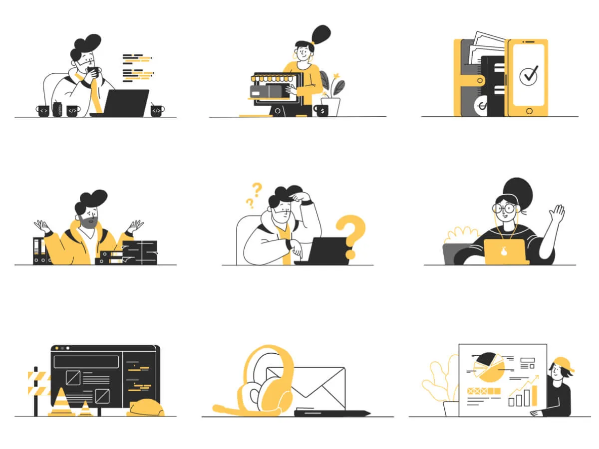 Multipurpose Illustrations  - Free Figma Template
