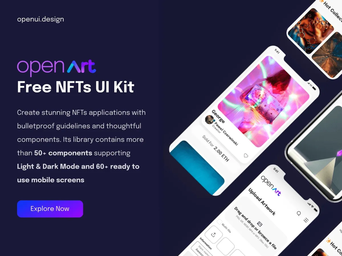 NFTs UI Kit  - Free Figma Template