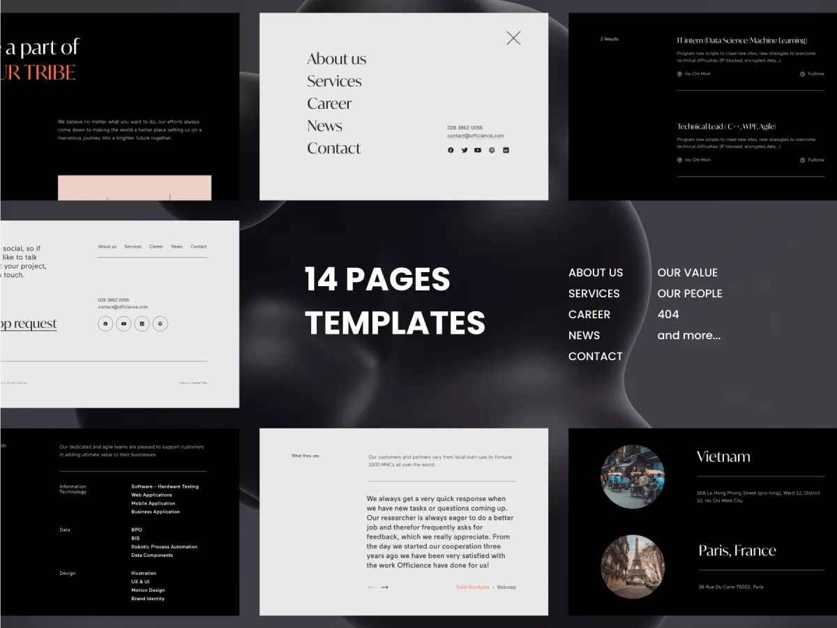 Offy Corporate Website Template  - Free Figma Template