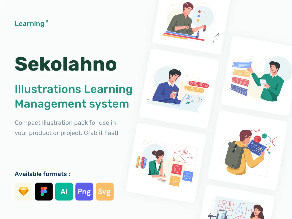 Online Classes Illustrations  - Free Figma Template