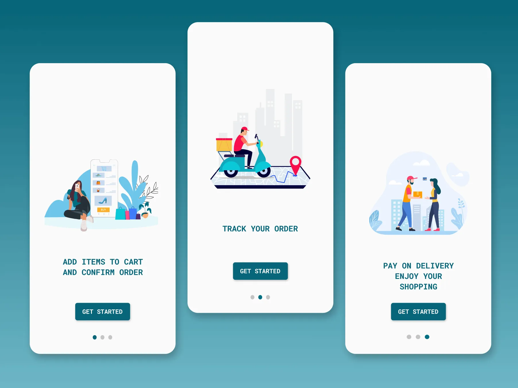 Online Shopping Onboarding Ilustrations  - Free Figma Template