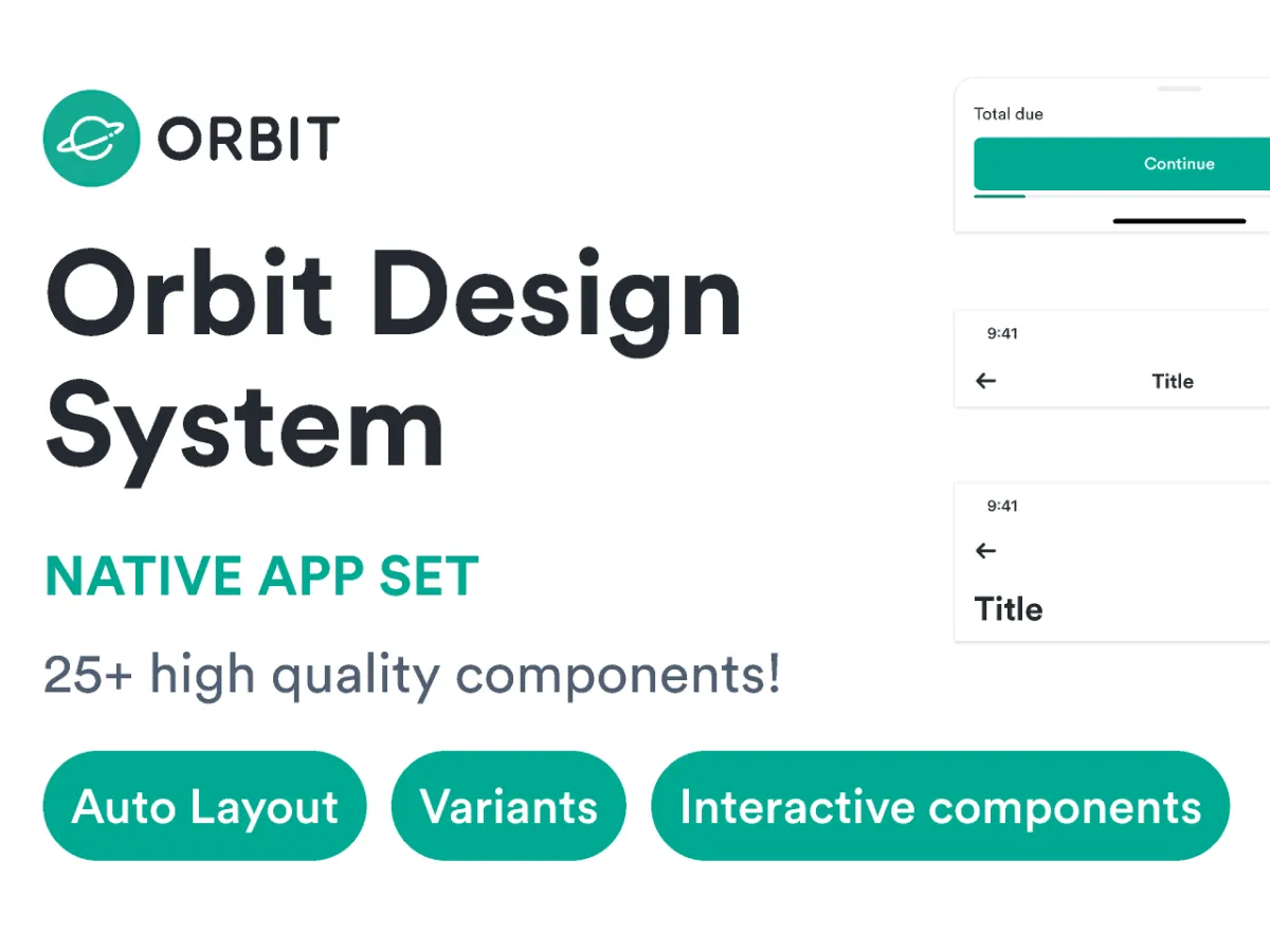 Orbit – Responsive Web Components  - Free Figma Template