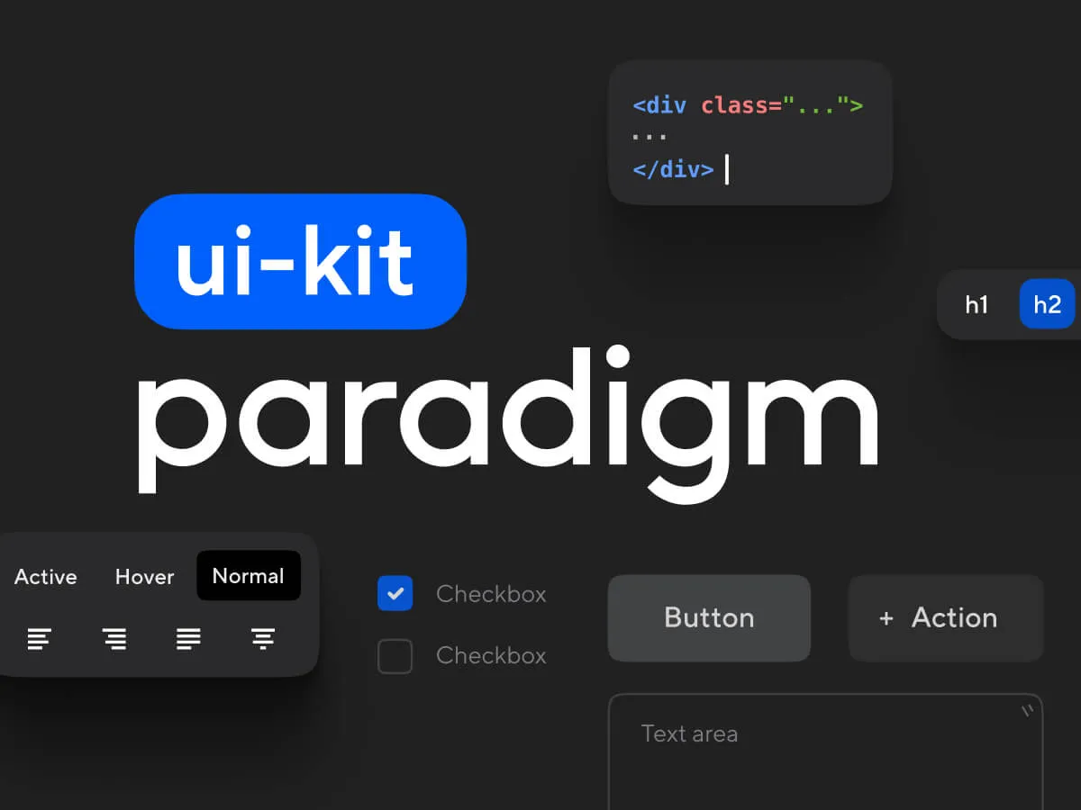 Paradigm UI Kit  - Free Figma Template
