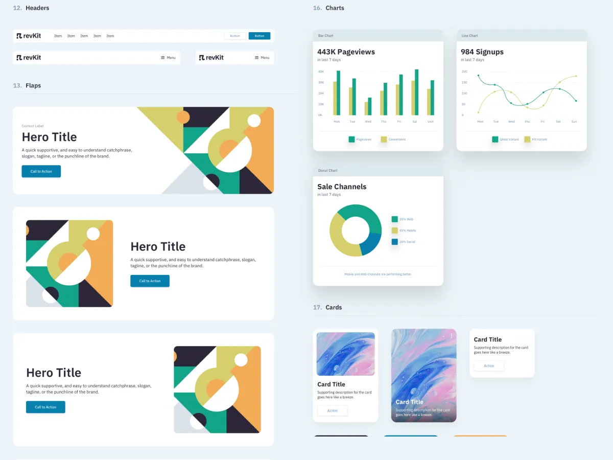 Revkit Design System UI Kit  - Free Figma Template