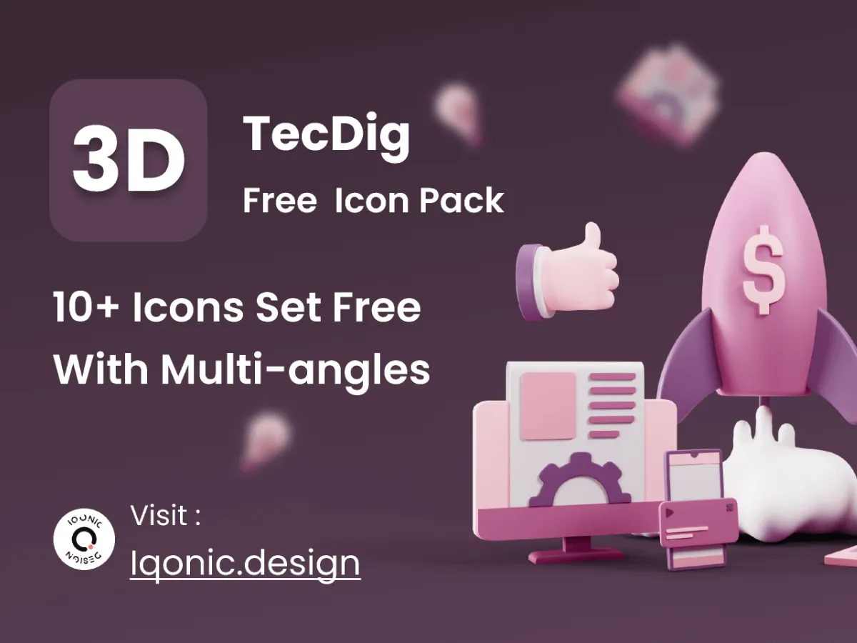 SEO 3D Icons Pack  - Free Figma Template