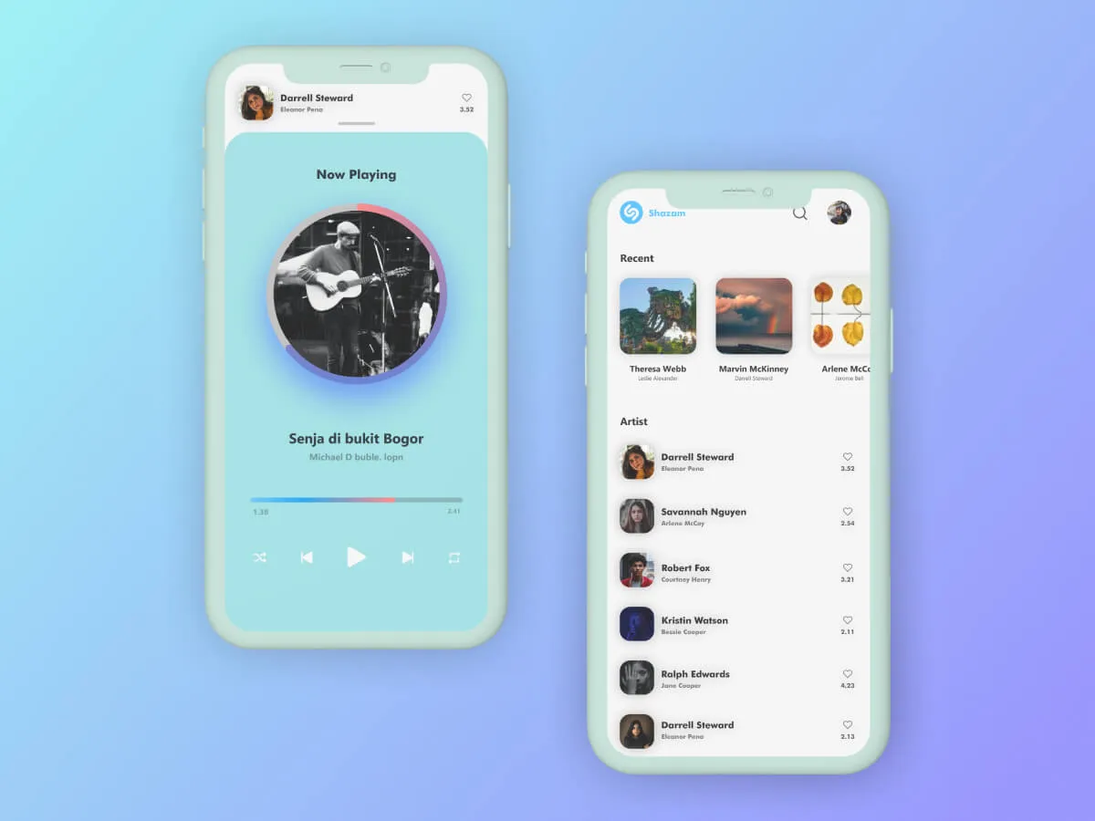 Shazam App Redesign  - Free Figma Template